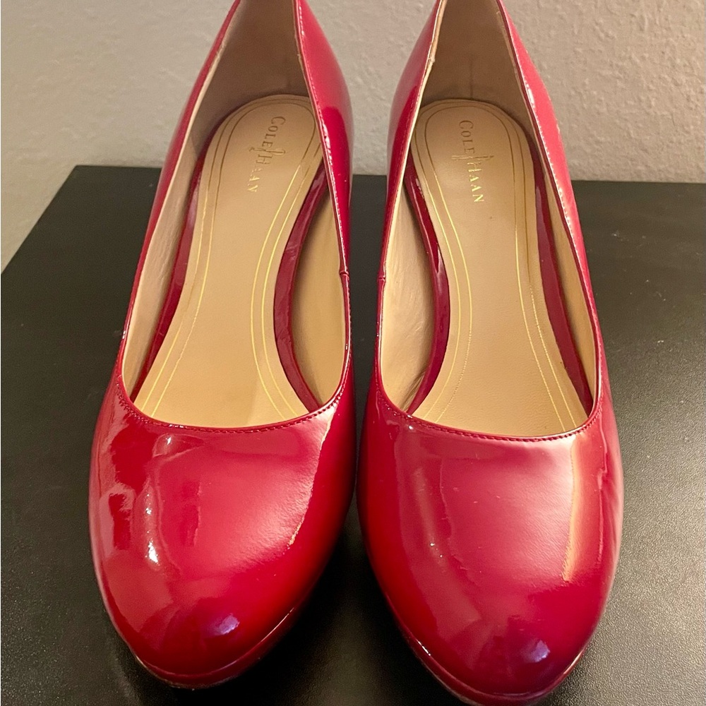 Cole Haan Red Leather Stilleto